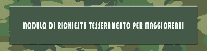 tasto richiesta tesseramento maggiorenni
