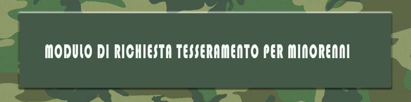 tasto richiesta tesseramento minorenni
